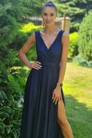 Glitzer Abendkleid mit Gürtel 21504 Stretch